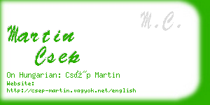 martin csep business card